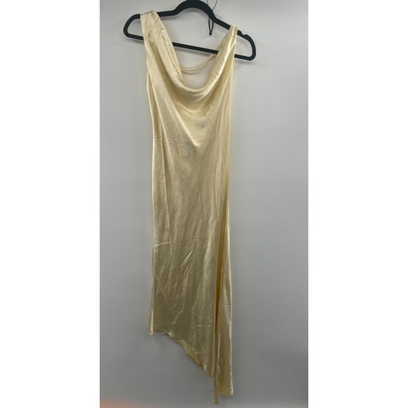 Yvette Dresses & Skirts - NWT Meshki Yvette Slip Maxi Dress Asymmetrical Hem Women's Small Butter Yellow
